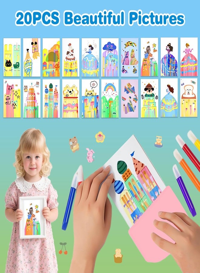 مجموعة أدوات الرسم بالخدش بألوان قوس قزح للأطفال من LEERYOUQU، تتضمن دفتر ملاحظات ومجموعة أدوات الرسم الإبداعية، وبطاقات بريدية يمكنك صنعها بنفسك، وهدايا مميزة لحفلات الرسم بالخدش للبنات والأولاد. - Image 4